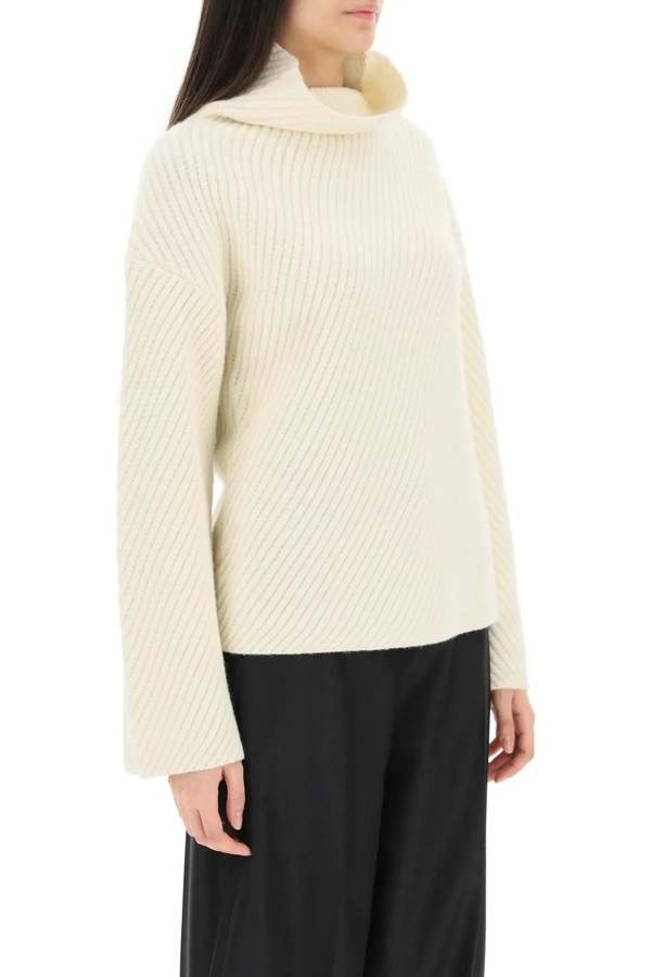 by malene birger ニット ケーブルニット 白 ホワイト By Malene Birger Ezra Sweater - Soft White | Garmentory