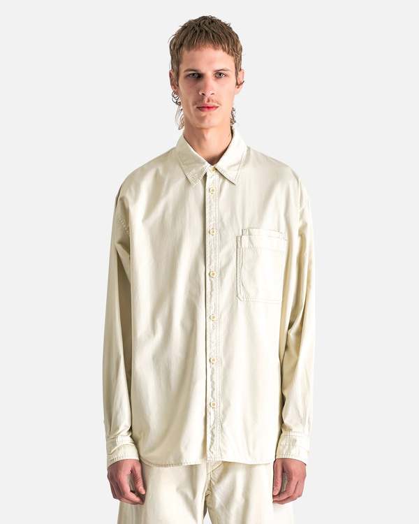 Lemaire Relaxed Workwear Shirt - Creamy White | Garmentory