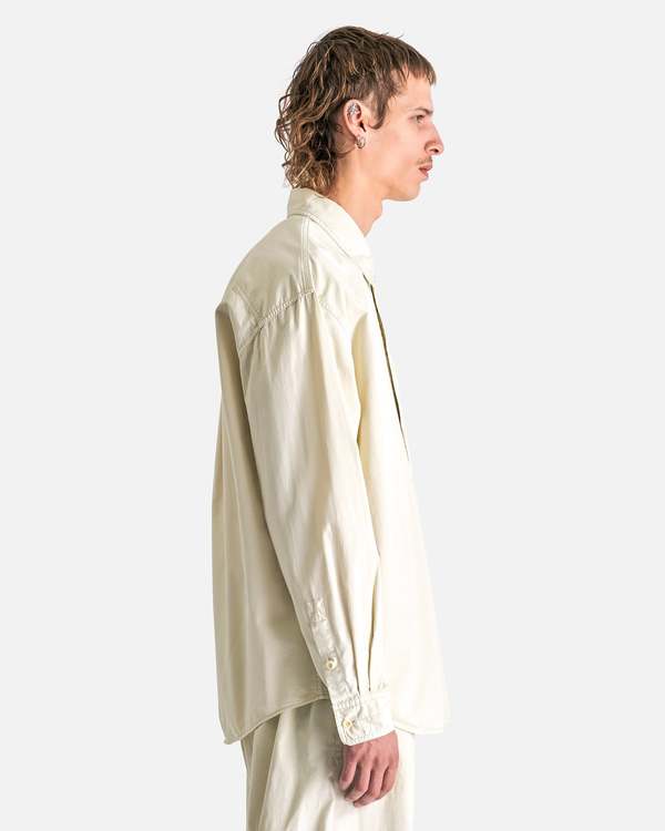 Lemaire Relaxed Workwear Shirt - Creamy White | Garmentory
