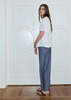 Deiji Studios The Ease Trouser - Blue Pinstripe - Thumbnail 1