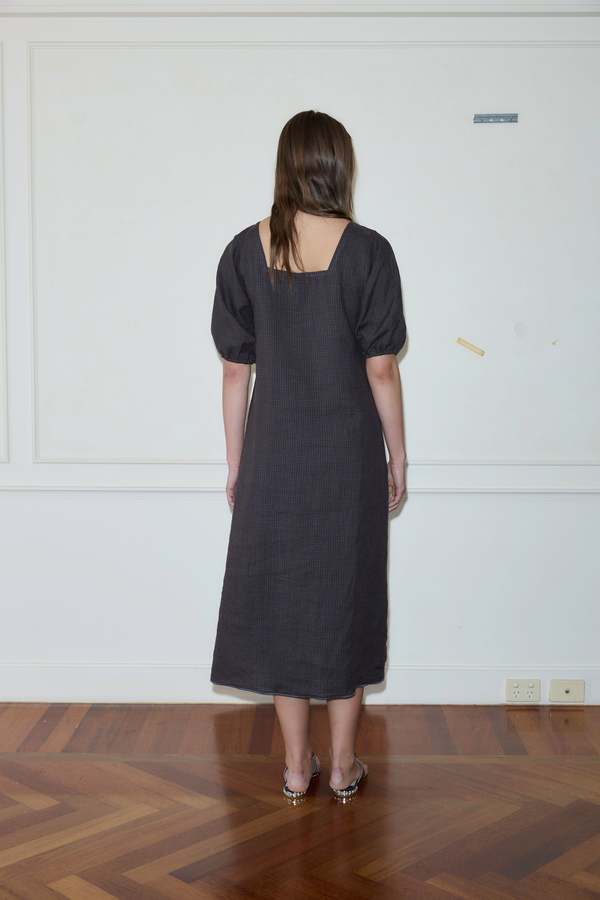 Deiji Studios The Squared Dress - Slate Check
