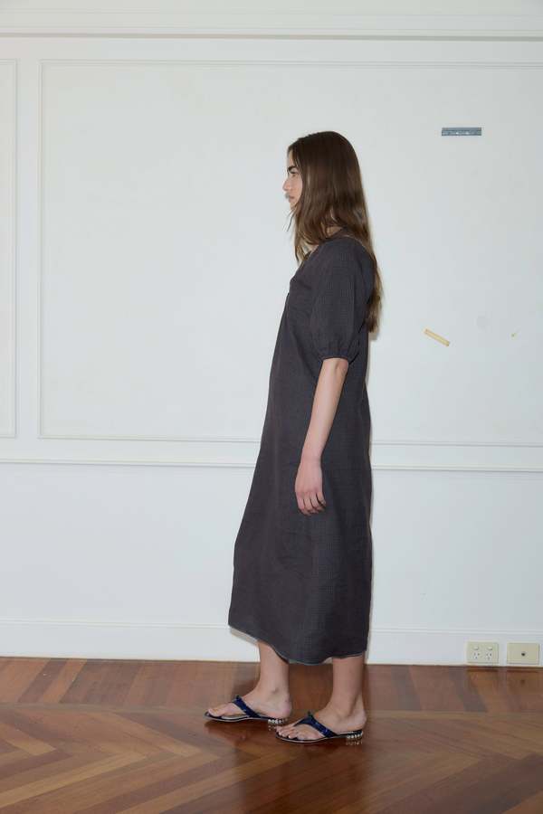 Deiji Studios The Squared Dress - Slate Check