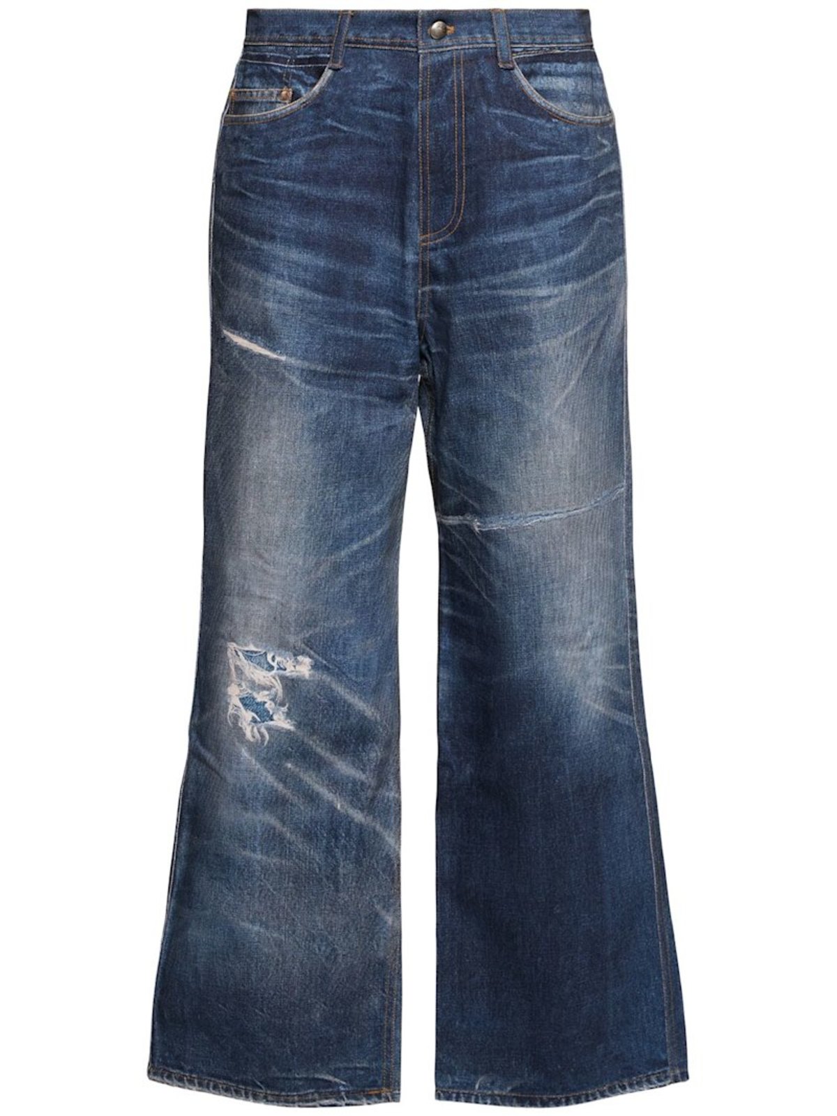 ANDERSSON BELL Trompe L'il Printed Denim Jeans - Blue