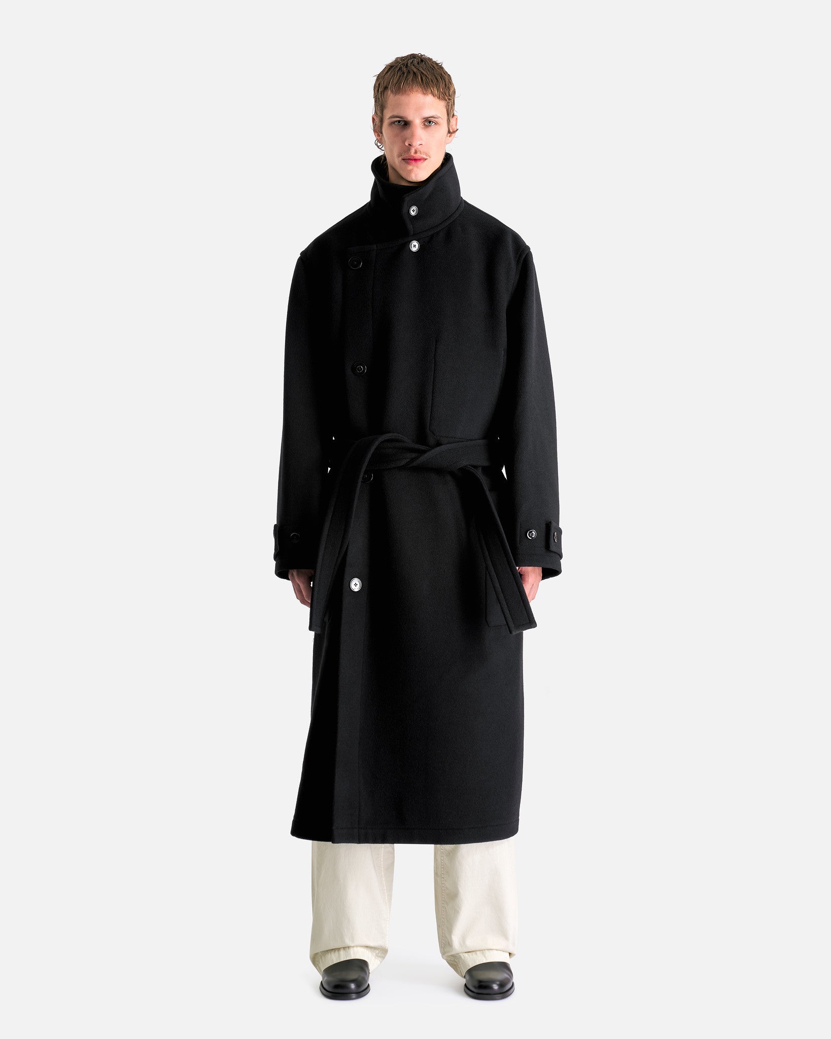 美品 LEMAIRE wrap coat black M Black Wrap Coat | LEMAIRE