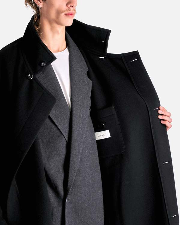 Lemaire Wrap Coat - Black | Garmentory