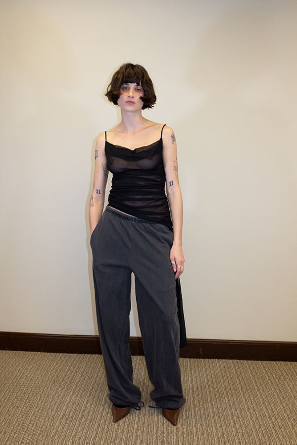 Vaquera Silk Chiffon Top - black