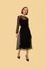 Whimsy + Row Greta Dress - Black Sheer Polka Dot - Thumbnail 2