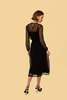 Whimsy + Row Greta Dress - Black Sheer Polka Dot - Thumbnail 3