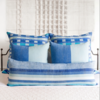 Bole Road Textiles Mursi Pillow - Azure multi - Thumbnail 4