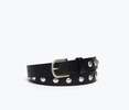 Freda Salvador Rebecca Studs Belt - Black Calf - Thumbnail 1