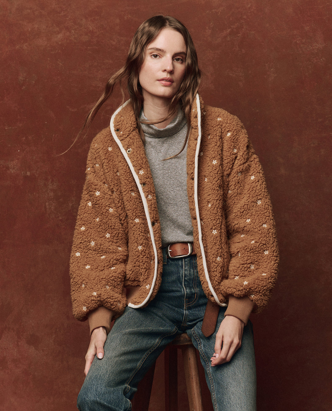 The Great The Blackbird Jacket in Teddy | Garmentory