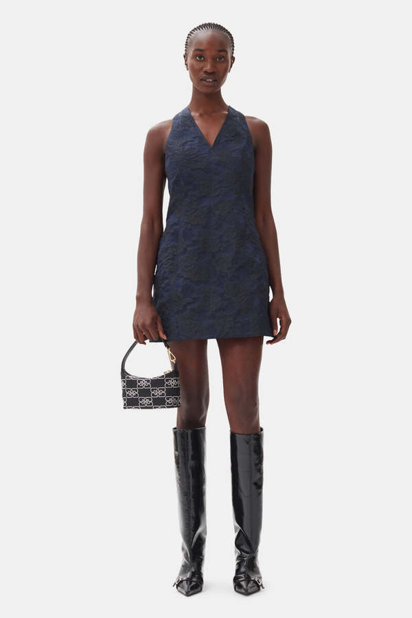 knee length dresses for ladies Honey Corset Mini Dress Navy main image 1