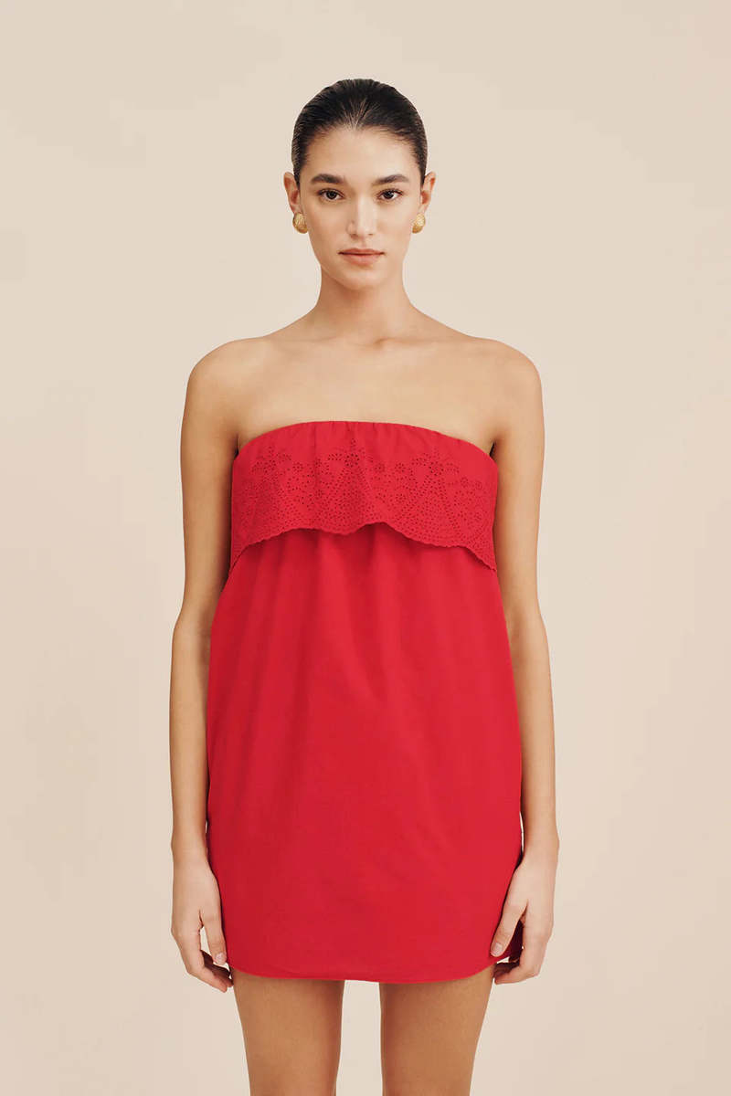 Posse Beryl Strapless Mini Dress - red Posse Beryl Strapless Mini Dress - red
