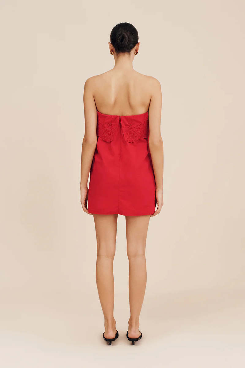 Posse Beryl Strapless Mini Dress - red Posse Beryl Strapless Mini Dress - red