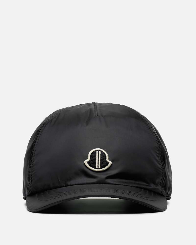 【Bicky】MONCLER BASEBALLキャップ Black Black Gabardine Baseball Cap - Hats & Beanies for Men