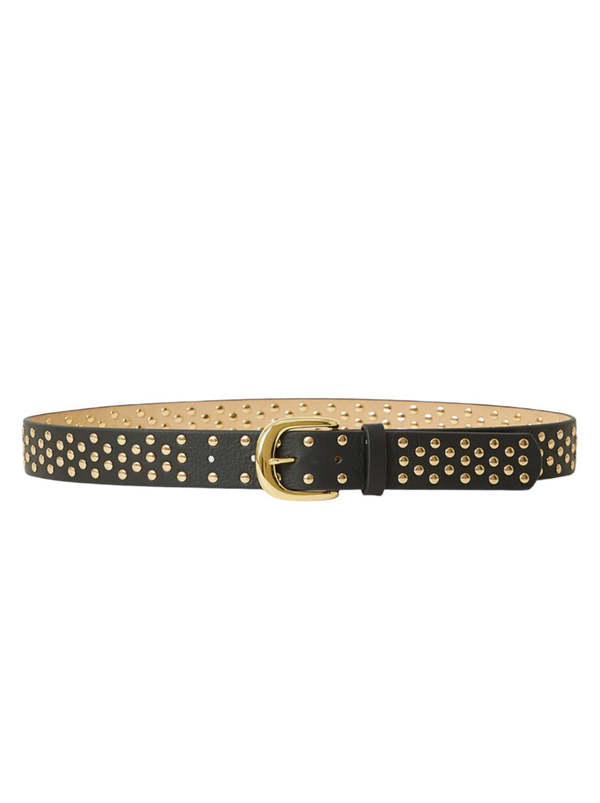B-LOW THE BELT Idris Studded Belt - Black/Gold B-LOW THE BELT Idris Studded Belt - Black/Gold