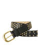 B-LOW THE BELT Idris Studded Belt - Black/Gold - Thumbnail 2