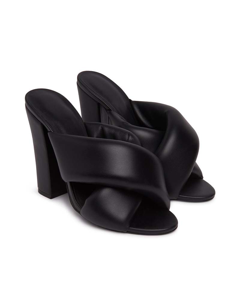 Cynthia Rowley Padded Crossed Mules - Black | Garmentory