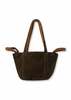 WHM Corduroy Tote Bag - Brown - Thumbnail 1