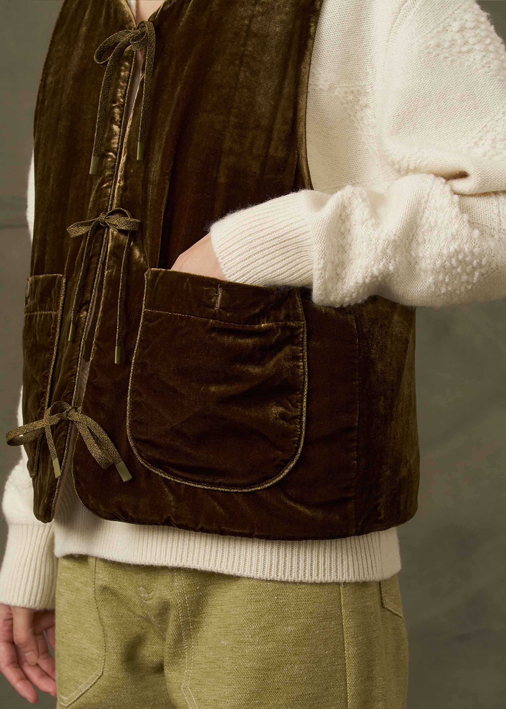Quilted Brown Vest