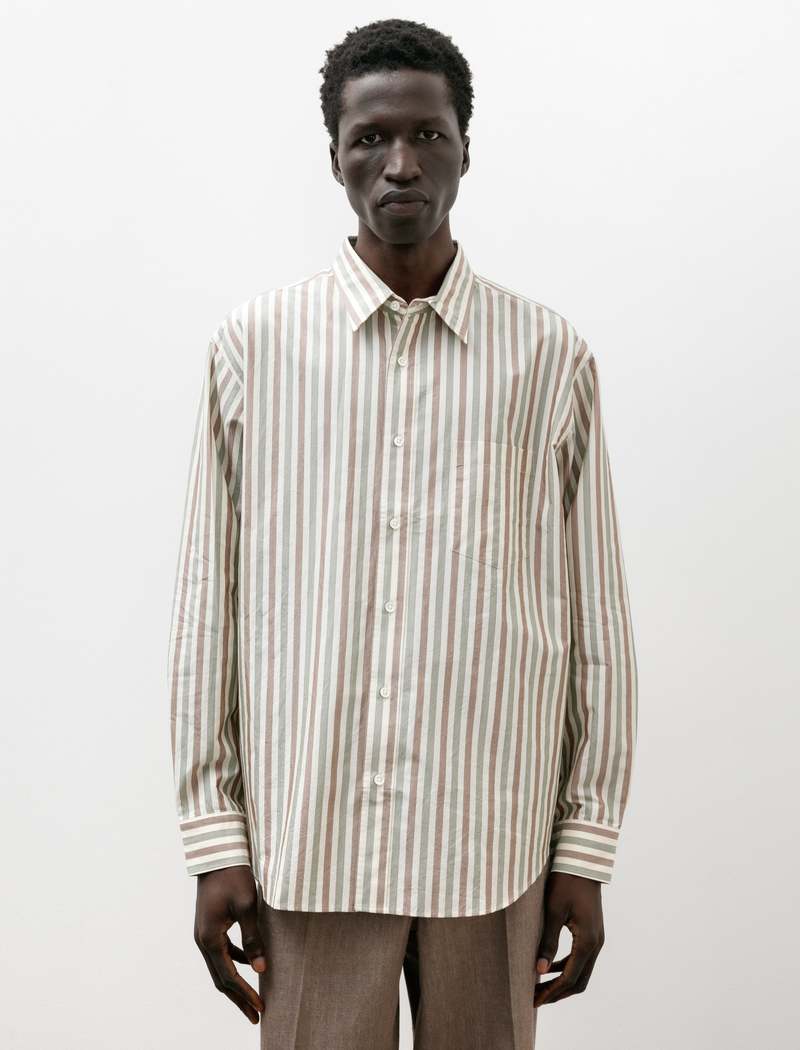 トップス Ernie Palo SILK COTTON STRIPE SHIRT SILK COTTON STRIPE SHIRT – COVERCHORD