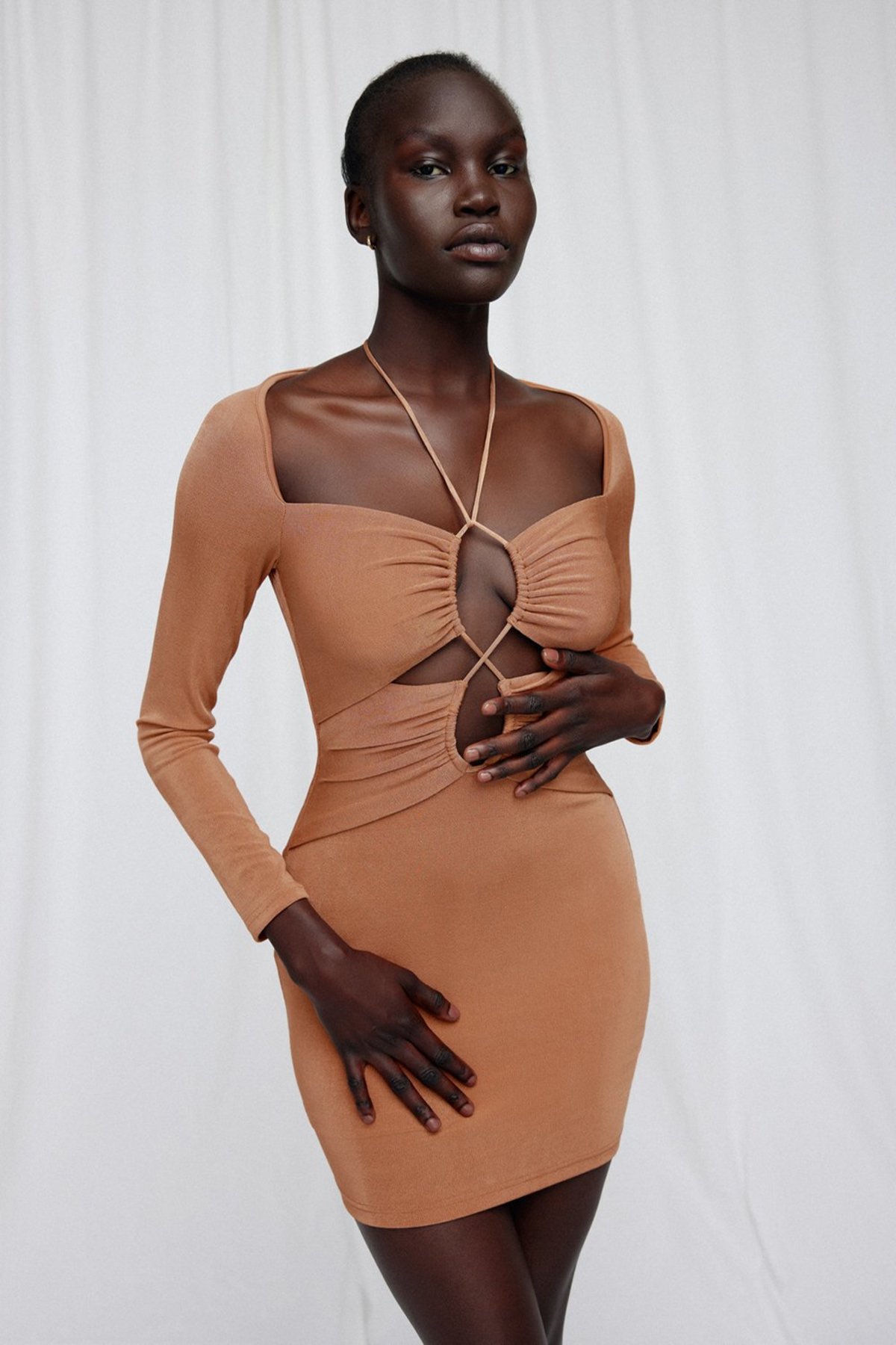 knee length dresses for ladies Nookie Zenya Mini Dress - Caramel