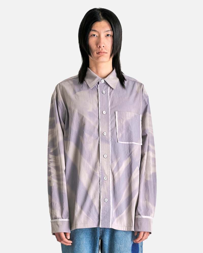 JiyongKim Sun-Bleached Raw Edge Shirt - Off White