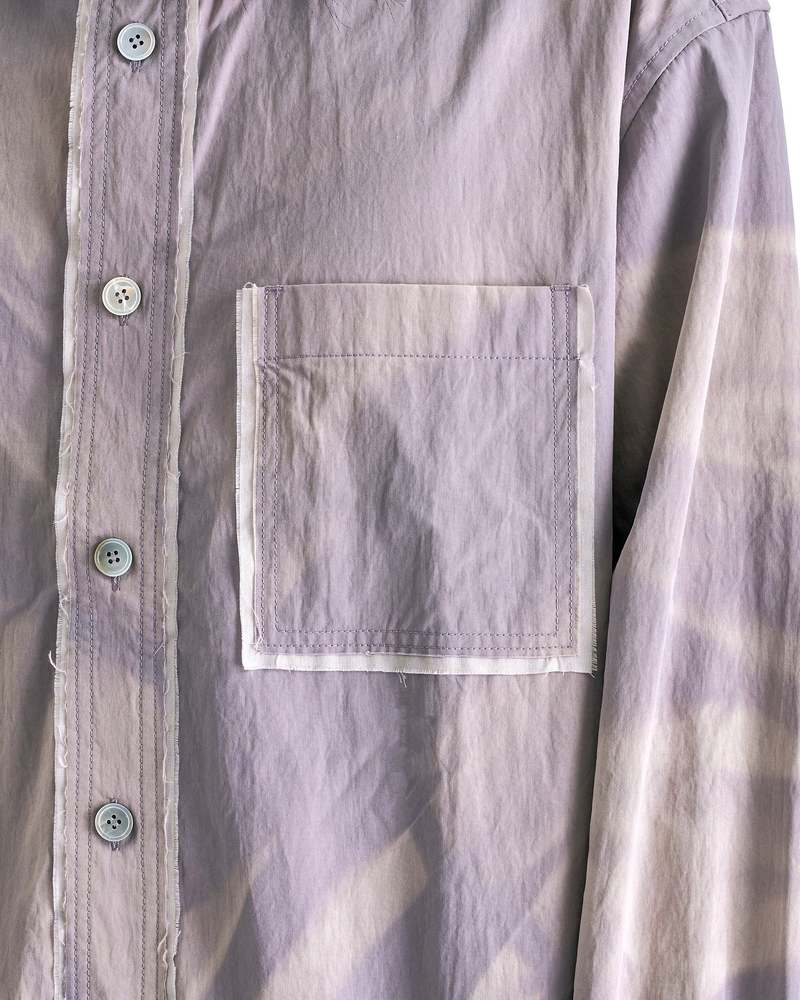 JiyongKim Sun-Bleached Raw Edge Shirt - Off White
