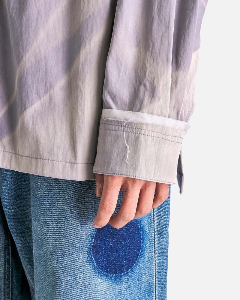 JiyongKim Sun-Bleached Raw Edge Shirt - Off White