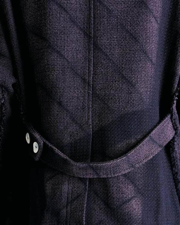 JiyongKim Sun-Bleached Tweed Jacket - Navy JiyongKim Sun-Bleached Tweed Jacket - Navy