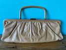 vintage leather Top Handle baguette handbag - tan leather  - Thumbnail 9