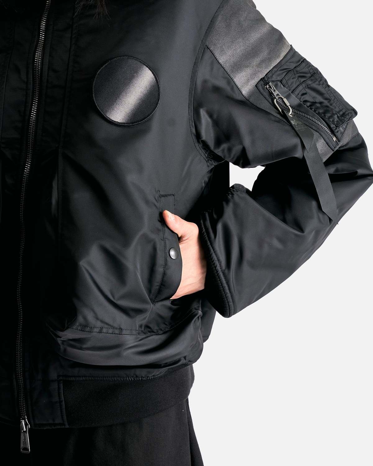 【JiyongKim】Sun-Bleached Flight Jacket S JiyongKim Sun-Bleached Flight Jacket - Black | Garmentory