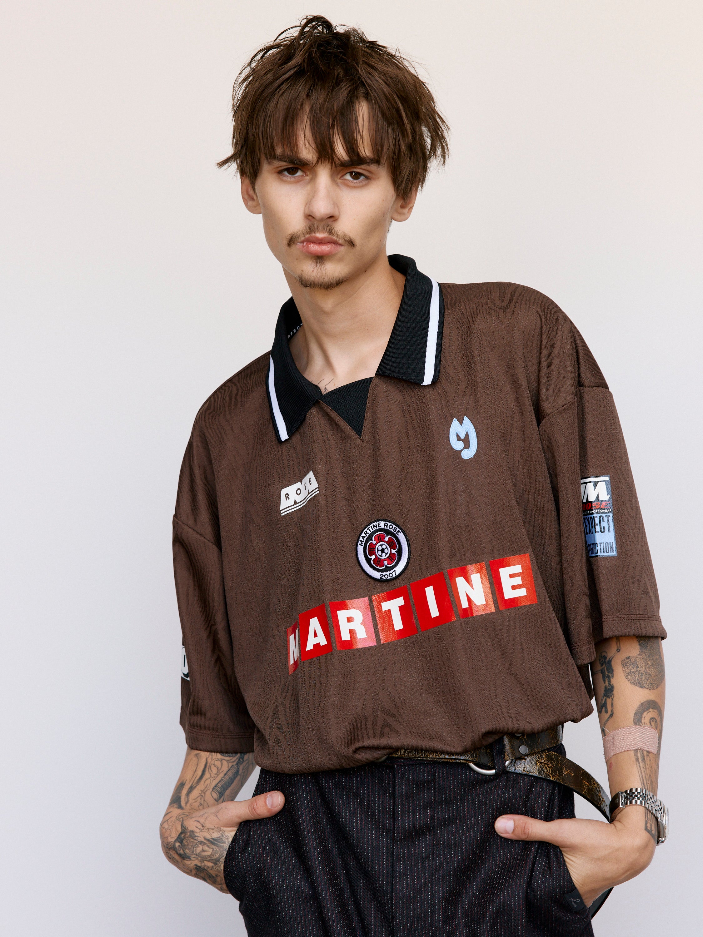 Martine Rose Football Top - Brown | Garmentory
