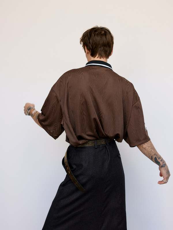 Martine Rose Football Top - Brown | Garmentory