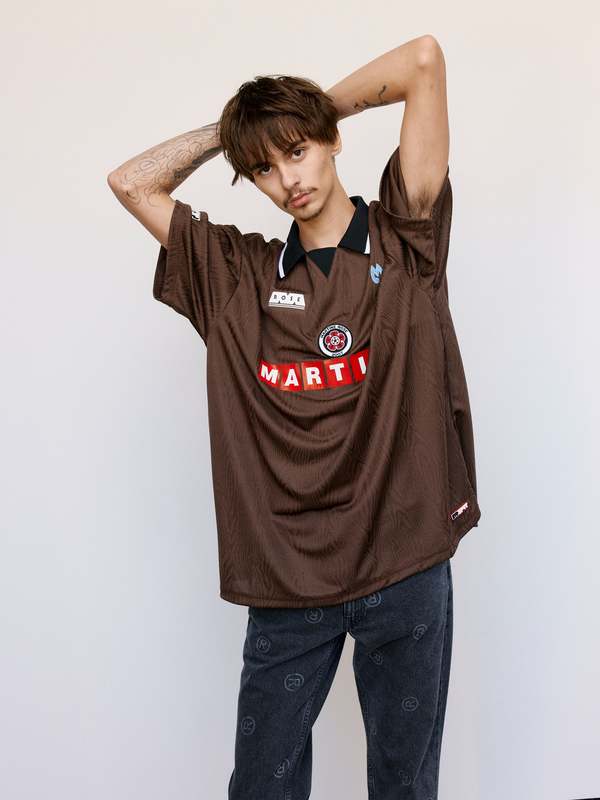 Martine Rose Football Top - Brown | Garmentory