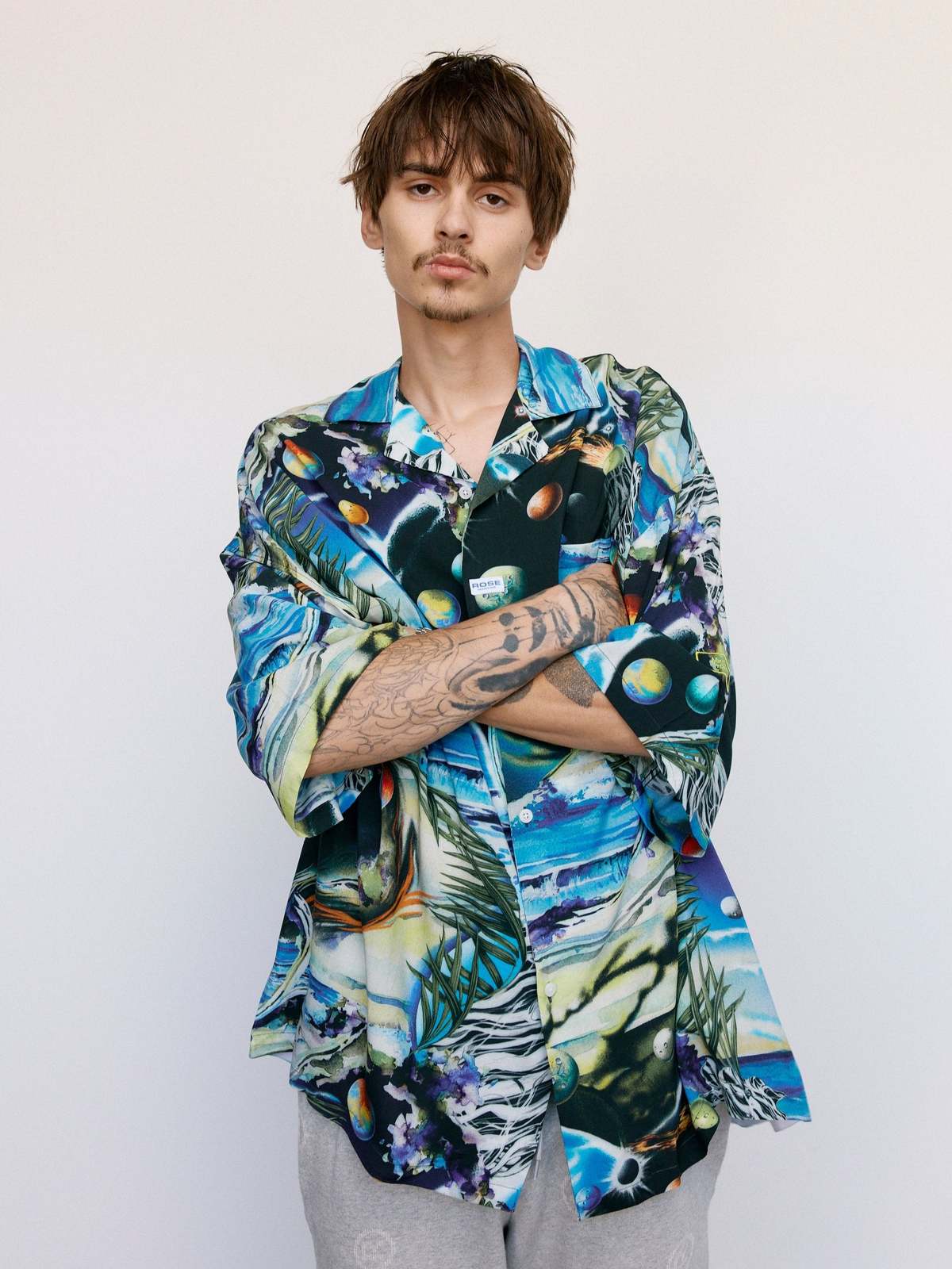 Martine Rose Space Blue Boxy Hawaiian Shirt - multi | Garmentory