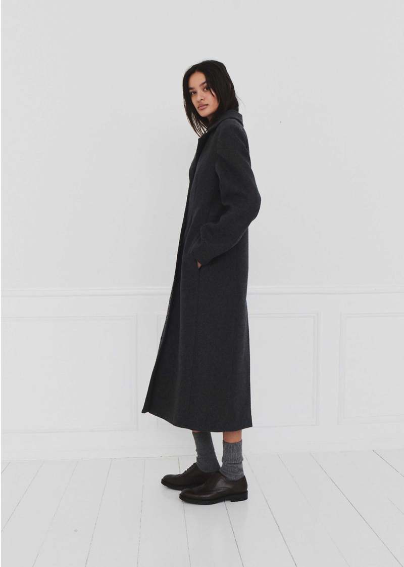 ジャケット・アウター epine volume wool tailored coat gray THE GARMENT Tailored Wool Coat - Grey | Garmentory