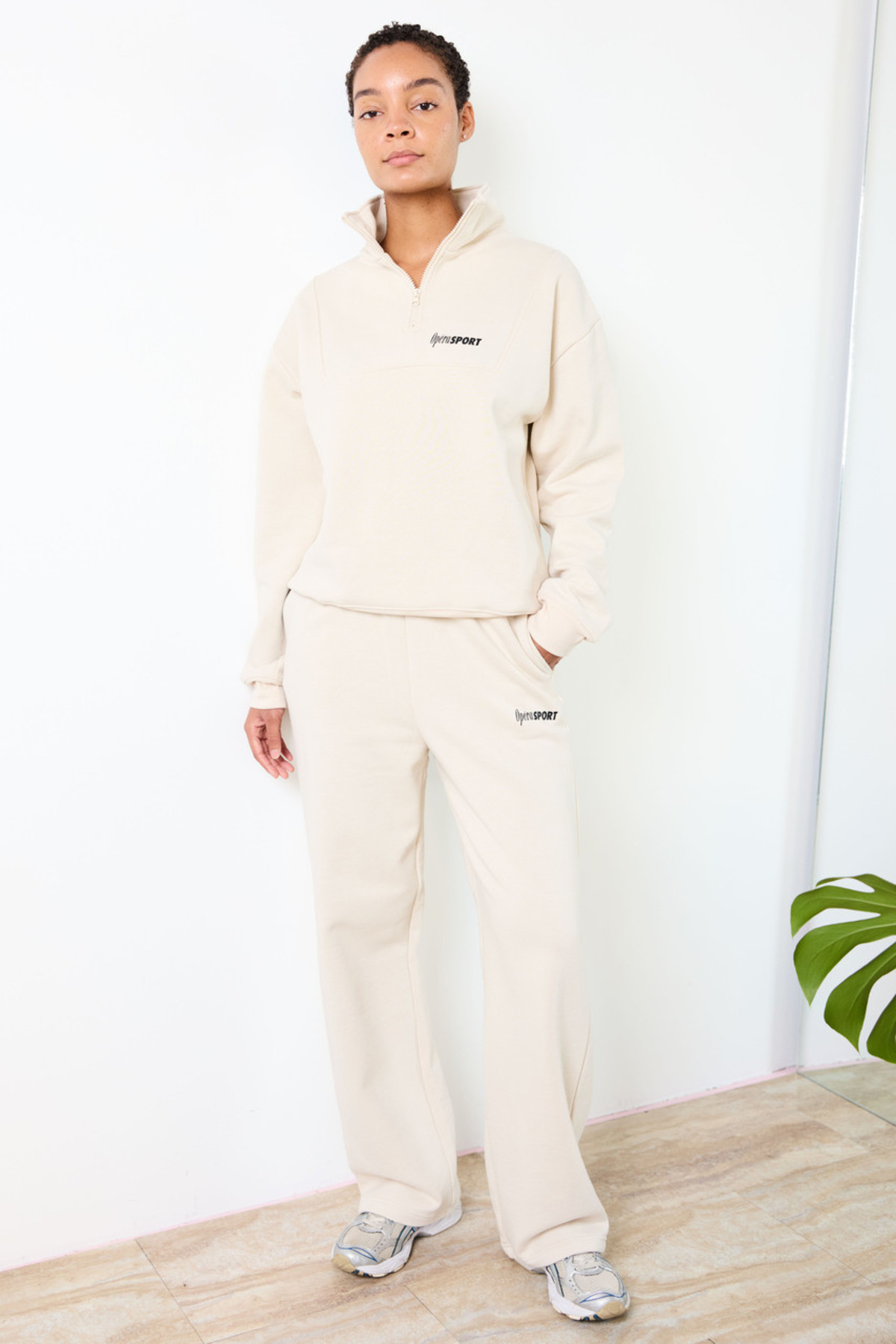 Opera Sport Marley Unisex Halfzip - Oat Milk | Garmentory