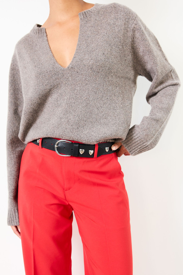Sandy Liang Rivetto Belt - Black/Silver | Garmentory display picture 2
