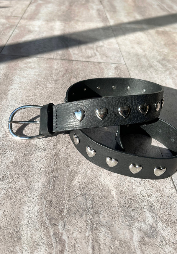 Sandy Liang Rivetto Belt - Black/Silver | Garmentory display picture 3