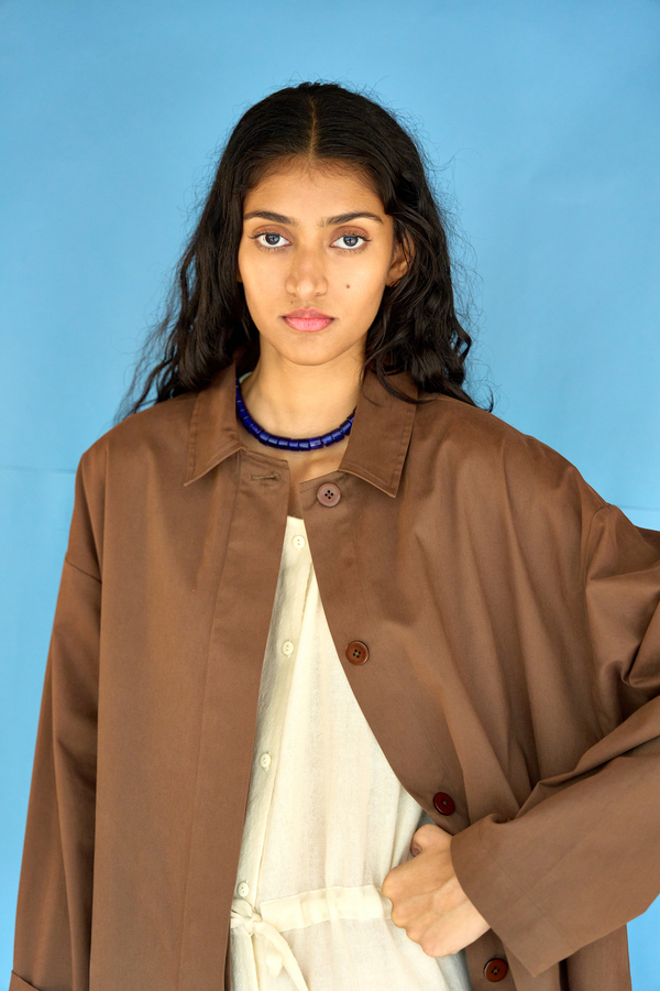 Runaway Bicycle Avery Trench Jacket - Brown
