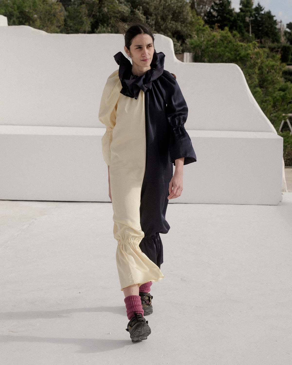 Baserange Suzanne Jumpsuit - Blue Black/Yellow | Garmentory