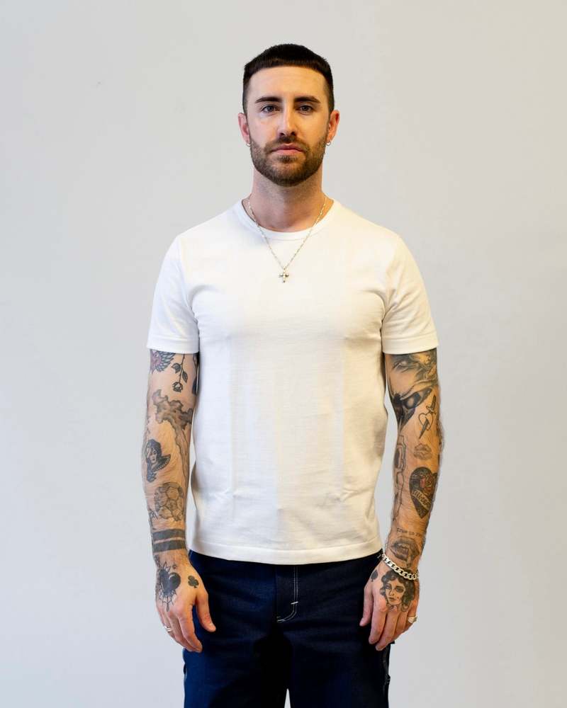 Merz b. Schwanen 215 Loopwheeled T-Shirt - White | Garmentory