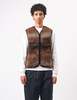 Universal Works Ombre Fleece Zip Gilet - Brown - Thumbnail 1