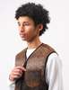 Universal Works Ombre Fleece Zip Gilet - Brown - Thumbnail 2