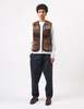 Universal Works Ombre Fleece Zip Gilet - Brown - Thumbnail 3