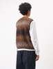Universal Works Ombre Fleece Zip Gilet - Brown - Thumbnail 4