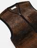 Universal Works Ombre Fleece Zip Gilet - Brown - Thumbnail 6