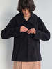 Angora + Silk Embossed Plaid Coat - Thumbnail 5
