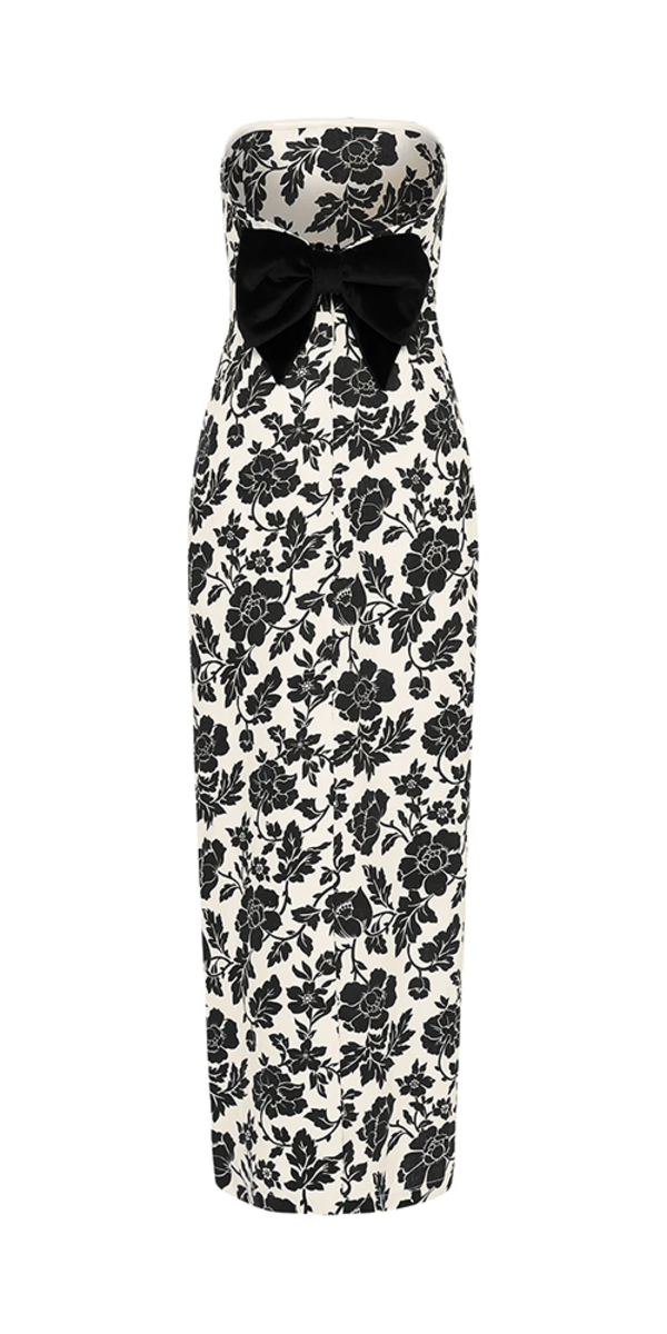 Posse Romeo Strapless Dress - Noir Bloom